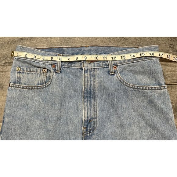 Vintage Levis 505 Jeans Mens 34x30 Blue Denim Stonewashed Straight Leg Light Y2K - Picture 6 of 8